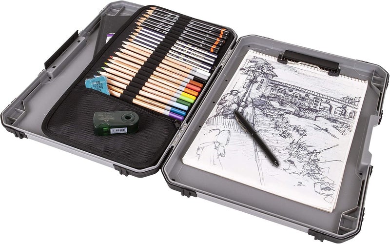 ArtBin لوحة رسم 6838AG، سطح رسم محمول مع تخزين داخلي للفنون والحرف، رمادي - Image 3