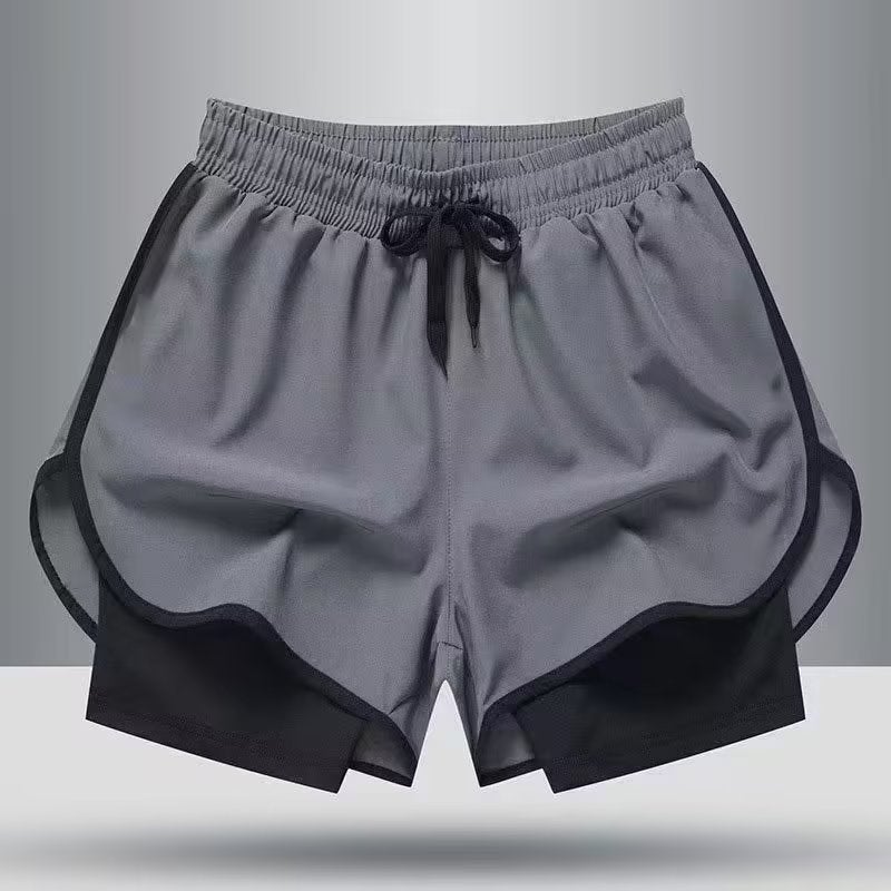 Mens Casual Sport Shorts Elastic Thin Spring Summer Black  - Image 4