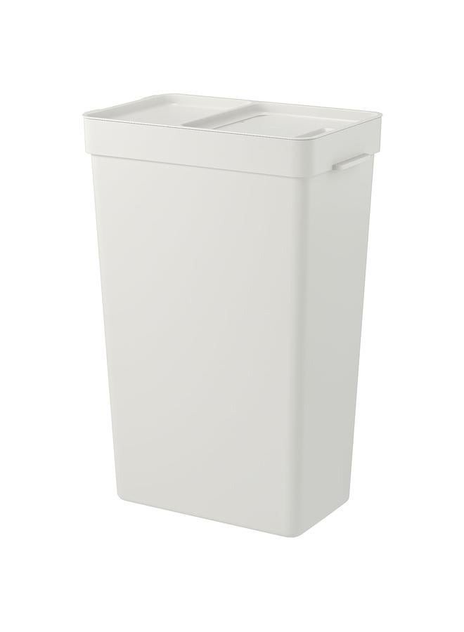 زبون سلة مهملات مع غطاء، رمادي فاتح، 35 لتر - Image 1