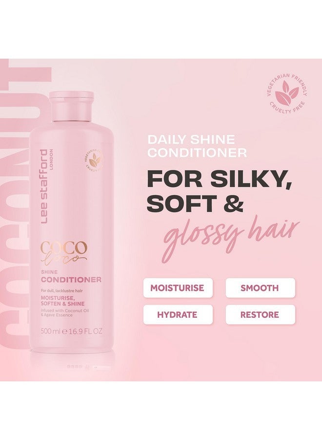 لي ستافورد بلسم لي ستافورد شاين | مجموعة كوكو لوكو - أفضل بلسم مرطب للشعر الجاف والباهت، بلمسة نهائية لامعة، غني بزيت جوز الهند وخلاصة الصبار، 16.9 أونصة سائلة - Image 2