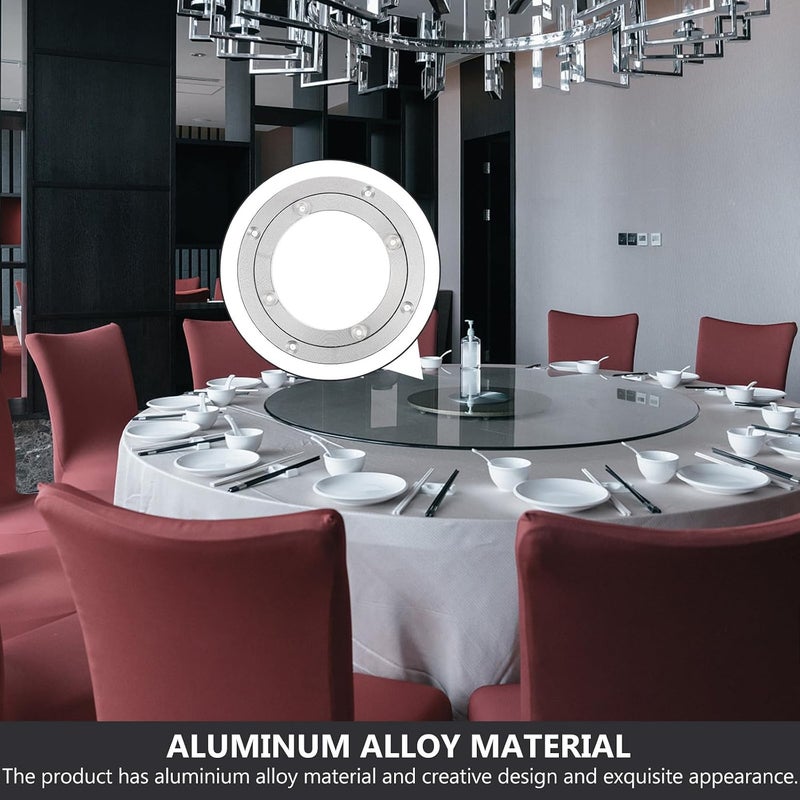 Aluminum Alloy Turntable Bearing Rotating Swivel Plate for Dining Tables Stable Centerpiece Base for Wood Glass Marble Surfaces Multipurpose Display and Serving Tray - Image 3