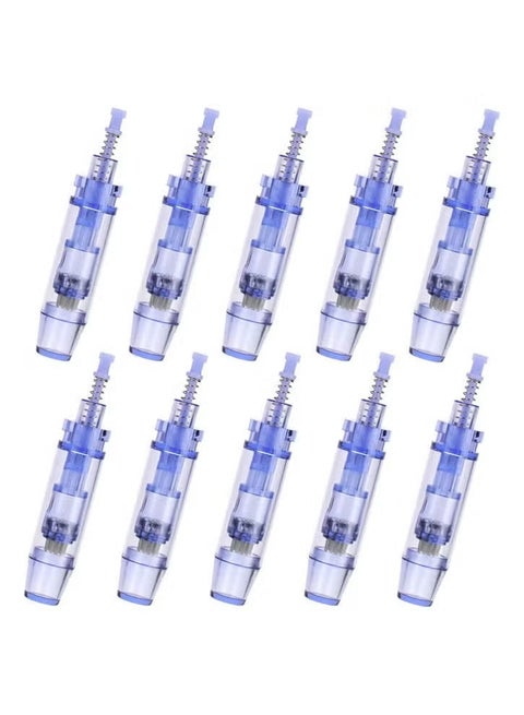 10-Piece Replaceable Cartridges Skin Derma Needles for Microneedling Pen 24 Pin Cartridge Blue