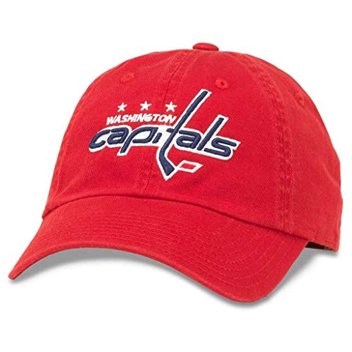AMERICAN NEEDLE Washington Capitals Unisex Blue Line Officially Licensed NHL National Hockey League Team Baseball Hat Adjustable Buckle Strap Dad Cap (40742A-WAC) - Image 1