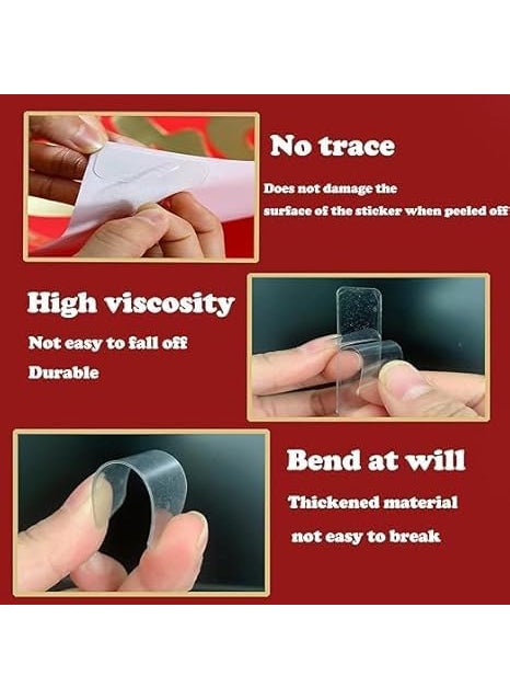 LABUK LABUK 60PCS Reusable Multifunctional Double Sided Adhesive TapeRemovable Reusable Nano Adhesive Mounting Tape for Walls decoration  - Image 4