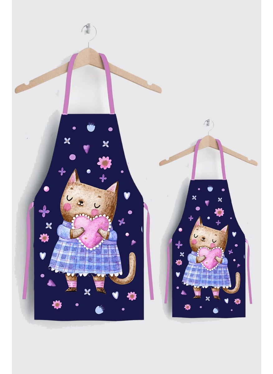 Heart Cat Mother and Child Kitchen Apron Set - pzsku/Z5DF90EFCEF3B5E7B437BZ/45/_/1730794328/dd91d2af-7dd0-462f-8360-a29d221f583e