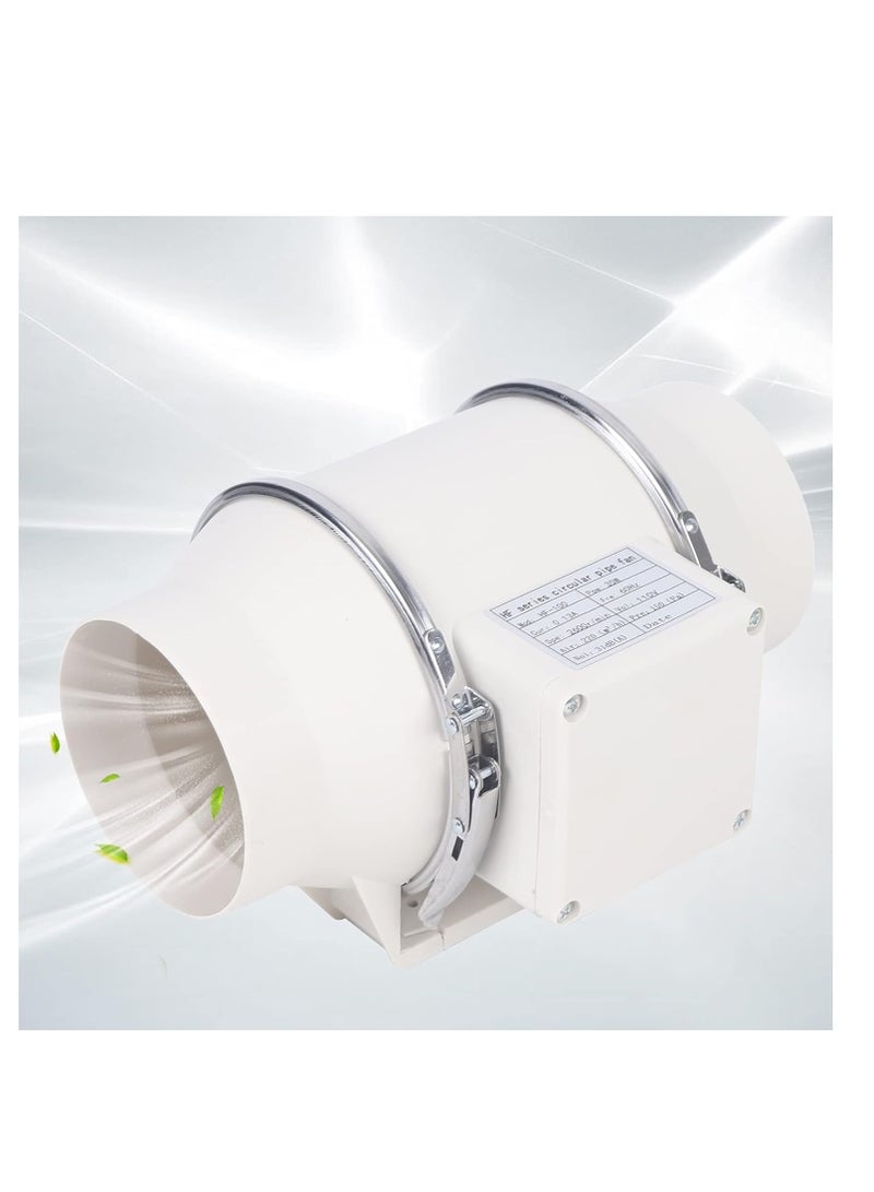 عباسلي مروحة عادم دائرية في الخط، مروحة قناة منخفضة الضوضاء لتهوية مطبخ الحمام (4 بوصة (100 مم)) - Image 4