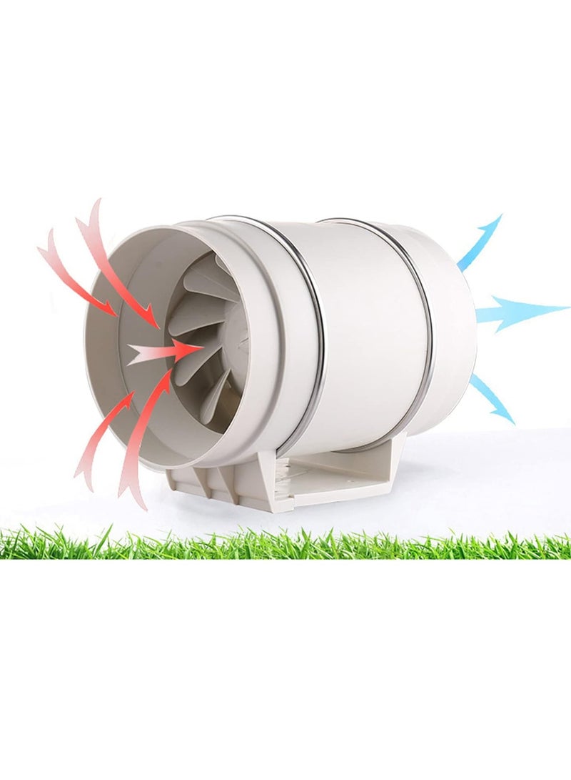 عباسلي مروحة عادم دائرية في الخط، مروحة قناة منخفضة الضوضاء لتهوية مطبخ الحمام (4 بوصة (100 مم)) - Image 5