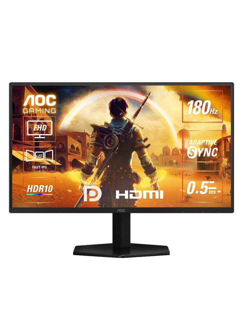 AOC 25 inch Fast IPS Gaming Monitor, FHD 1920 x 1080, 180Hz, 0.5MS MPRT / 1MS GTG, HDMI 2.0, Display Port 1.4, Adaptive-Sync, Tilt, High Dynamic Range(HDR10) support 25G42E Black & Red - Image 1