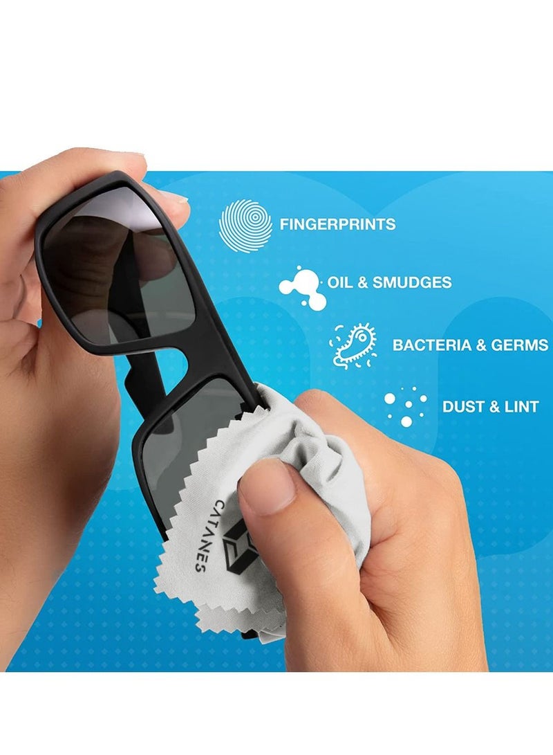 CATANES 24 Pack Of Microfiber Cleaning Cloth Premium Cloth for Glasses Lens Screens and More Off White - Image 3