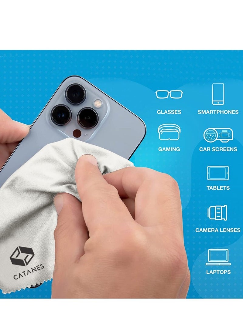 CATANES 24 Pack Of Microfiber Cleaning Cloth Premium Cloth for Glasses Lens Screens and More Off White - Image 4