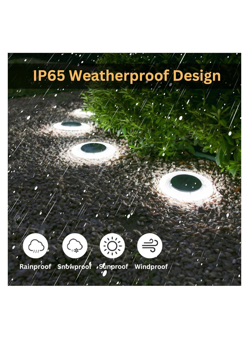 Excefore Solar Ground Lights Outdoor Waterproof 28 LED, Bright Solar Powered Landscape Lights, Solar Lights for Outside Pathway, Wall, Deck, Fence (Cold White, 1 Pack)  - Image 2