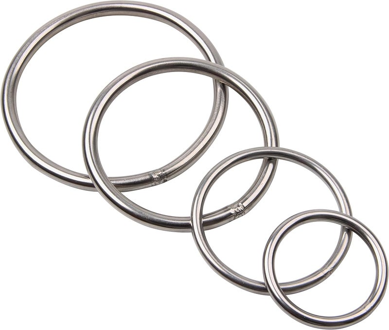 Shaddock Fishing Stainless Steel Round Ring Welded - 316 High Strength Marine Grade Diameter 2.36in, 3.15in, 3.94in, 4.72in Multiple Sizes - Image 3