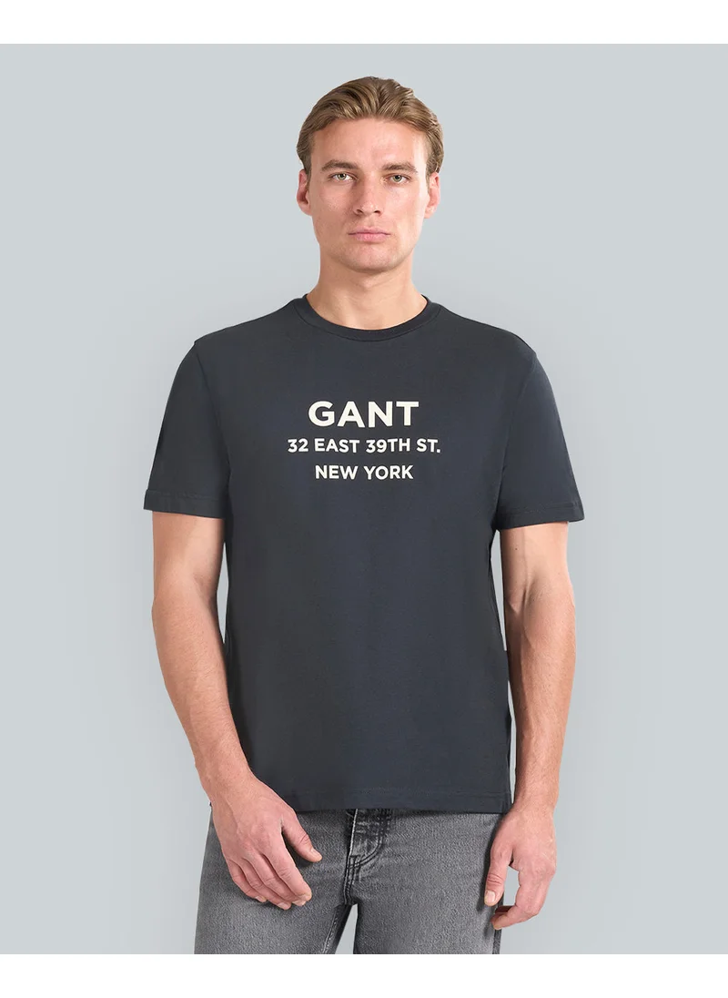 غانت Gant Small Graphic Printed T-Shirt For Men (Navy)