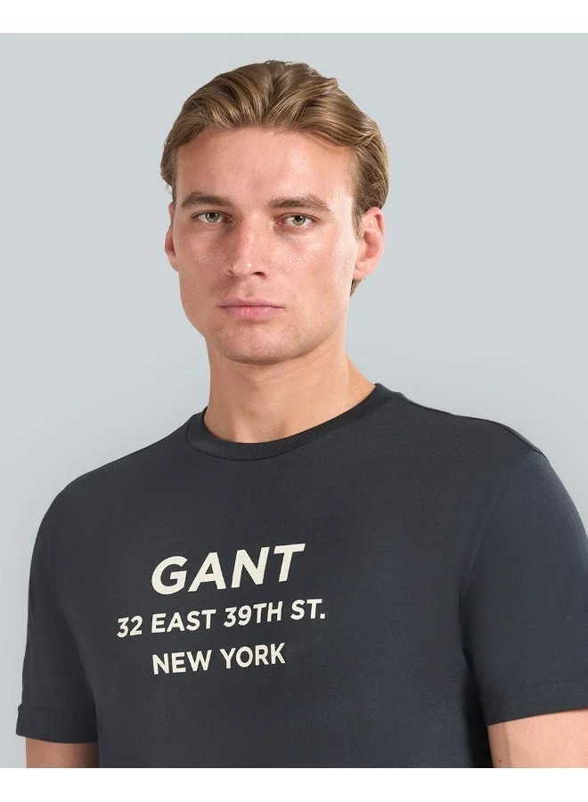GANT Gant Small Graphic Printed T-Shirt For Men (Navy)