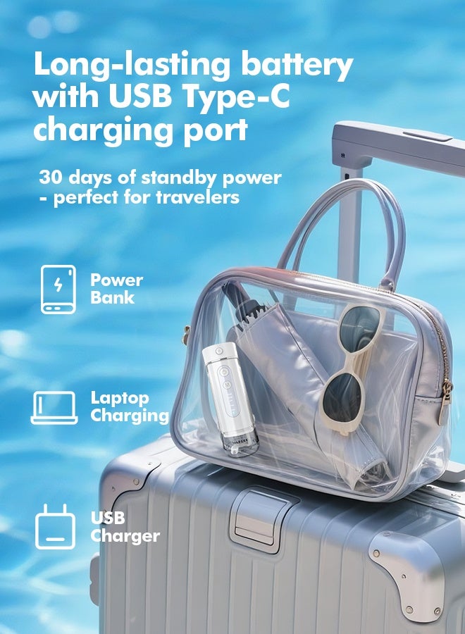 WAFLOO Water Flosser Travel Mini Cordless Portable: 5 Modes Water Dental Floss with Telescopic Water Tank, 4 Tips, IPX7 Waterproof Oral Irrigator for Teeth Cleaning, Orthodontic, Braces Dental Care - Image 4