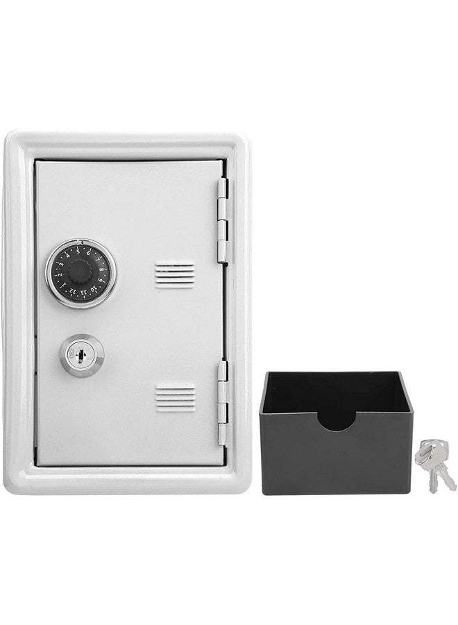 Ronteno Kid's Piggy Bank, Children Mini Key Money Storage Case Simulation Password Safe Box Safe Creative Piggy Bank Kids Money Banks Box Gift for Children(1Pic, White) - Image 3