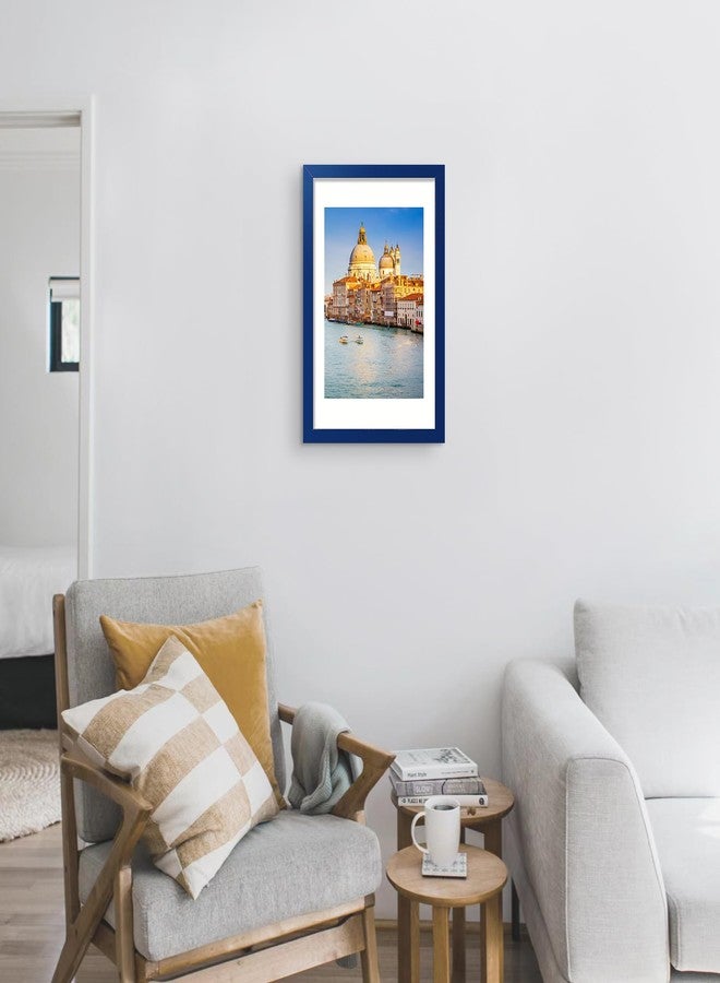 wyooxoo إطار صور wyooxoo مقاس 12×18 بوصة، لون أزرق داكن، مصنوع من الخشب الصلب، لعرض الصور. متوفر بمقاس 10×14 بوصة مع حافة داخلية أو 12×18 بوصة بدون حافة داخلية. إطار ملون مناسب للعرض على الطاولة أو الحائط. - Image 4