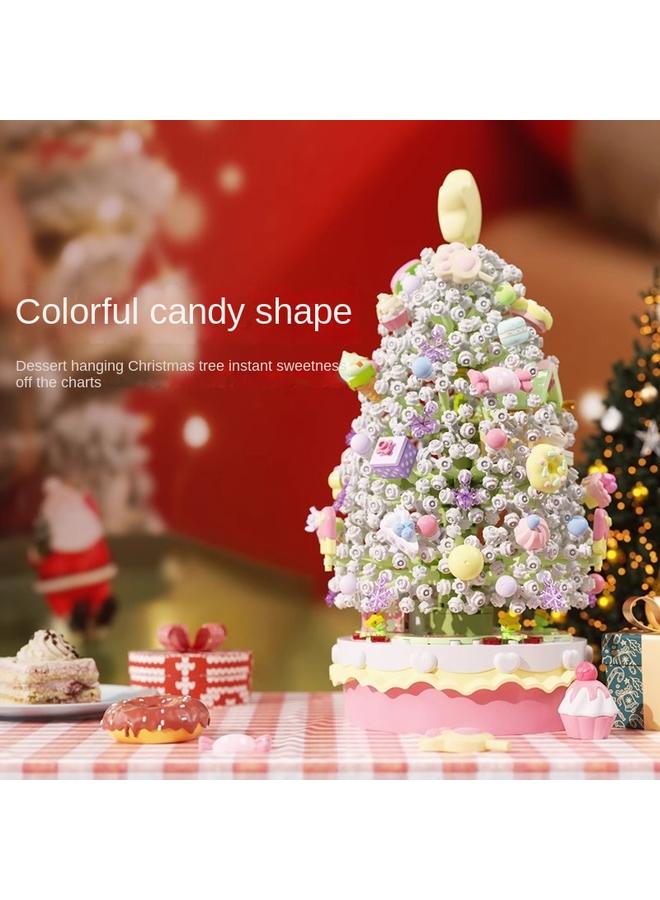 Bluejw 605034 Sweetheart Christmas Tree Music Box With Light Small Particles Hand Assembled Toy Gift - Image 2