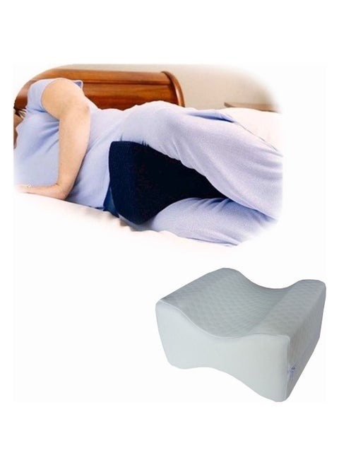A Support Pillow For Knee And Foot Pain Comfortable While Sleeping Made Of Memory Foam - Size 8*6*10 inch