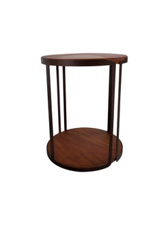 DANUBE HOME Venveto Round End Table - Walnut  - Image 3