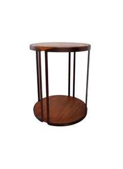 DANUBE HOME Venveto Round End Table - Walnut  - Image 2
