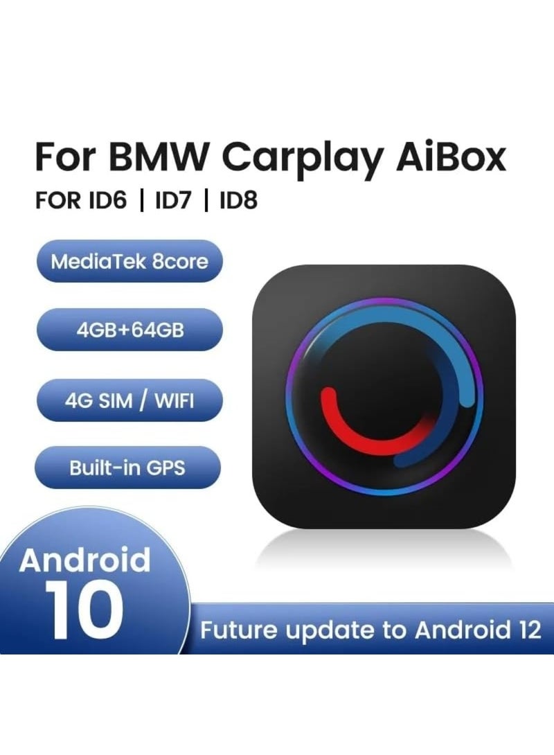 Ai Box For BMW ID6 ID7 ID8 AI Box Android 4GB RAM 64GB Memory Support YouTube Netflix Streaming Built In Playstore Support SIM Card 4G LTE - Image 1