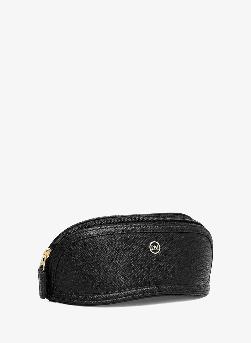 Da Milano Franzy Leather Spectacle Case - Black