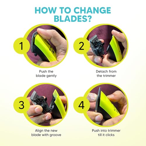 Letsshave EZ‑WIZZY Pet Trimmer Replacement Blade – Pack of 1 | Sharp & Whisper‑Quiet | Ceramic Blades | Dogs, Cats and All other Furr Animal Grooming - Image 4