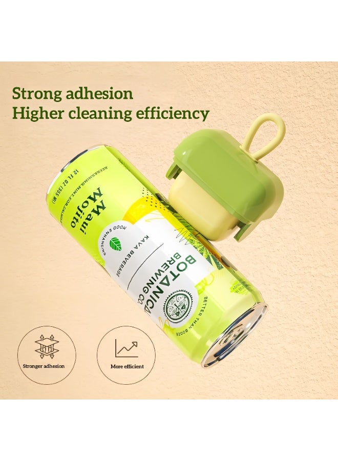 Reusable adhesive roller, lint roller, mini portable lint roller for clothes, pet hair, travel office and family, two in one washable gel, convenient roller lint (cream) - Image 3