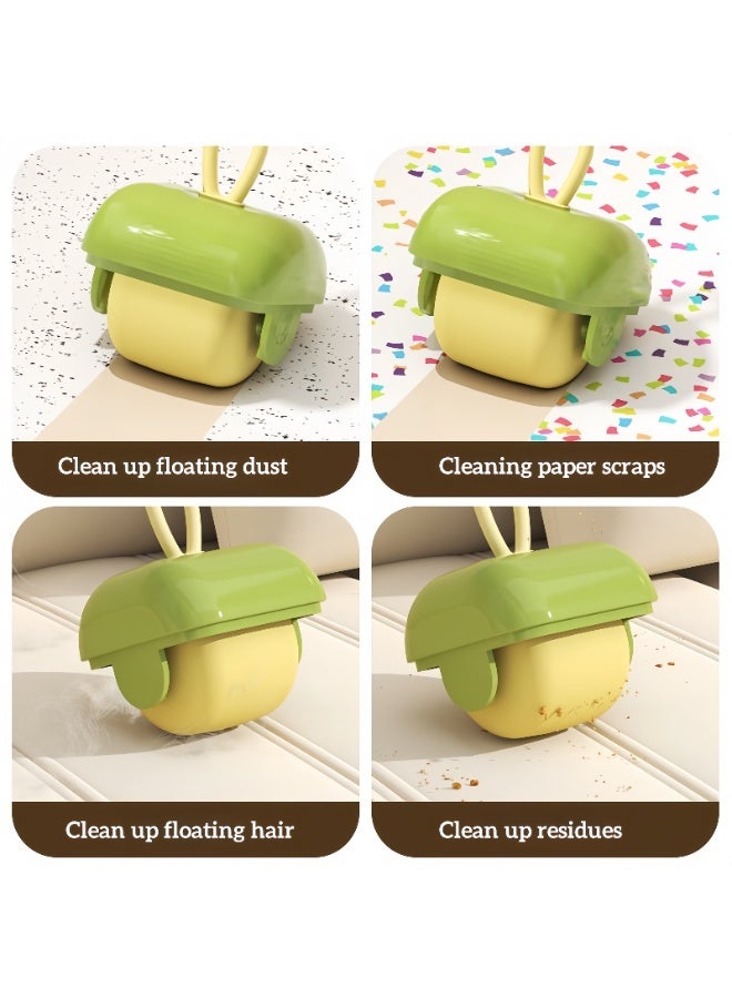 Reusable adhesive roller, lint roller, mini portable lint roller for clothes, pet hair, travel office and family, two in one washable gel, convenient roller lint (cream) - Image 5