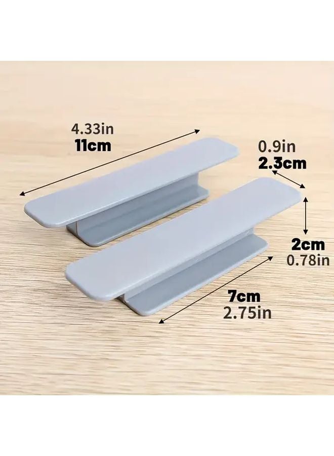 Pack of 4 Crescent White Self Adhesive Handles Multipurpose for Doors Wardrobes Windows Cabinets - Image 3