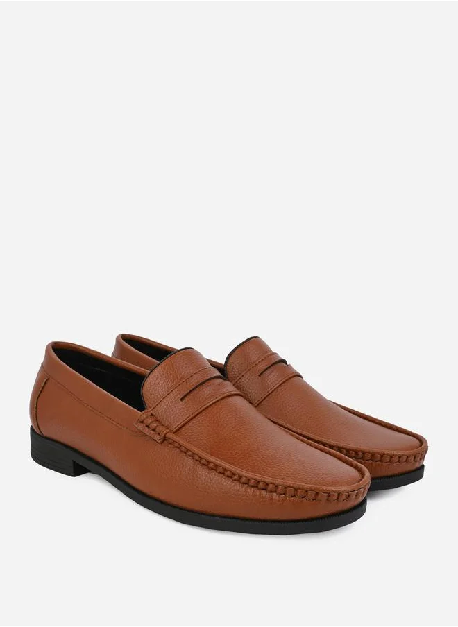 Styli Faux Leather Slip On Penny Loafers