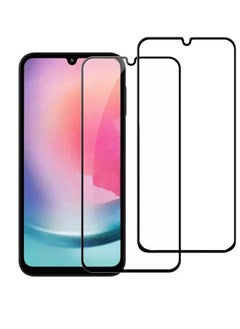 2 PCS Samsung A25 5G Tempered Glass Screen Protector With Premium Quality Guard Film With Case Friendly Shockproof Anti-Fingerprints Anti-scratches Anti-drops Anti-oil Accessories Full Body Protection