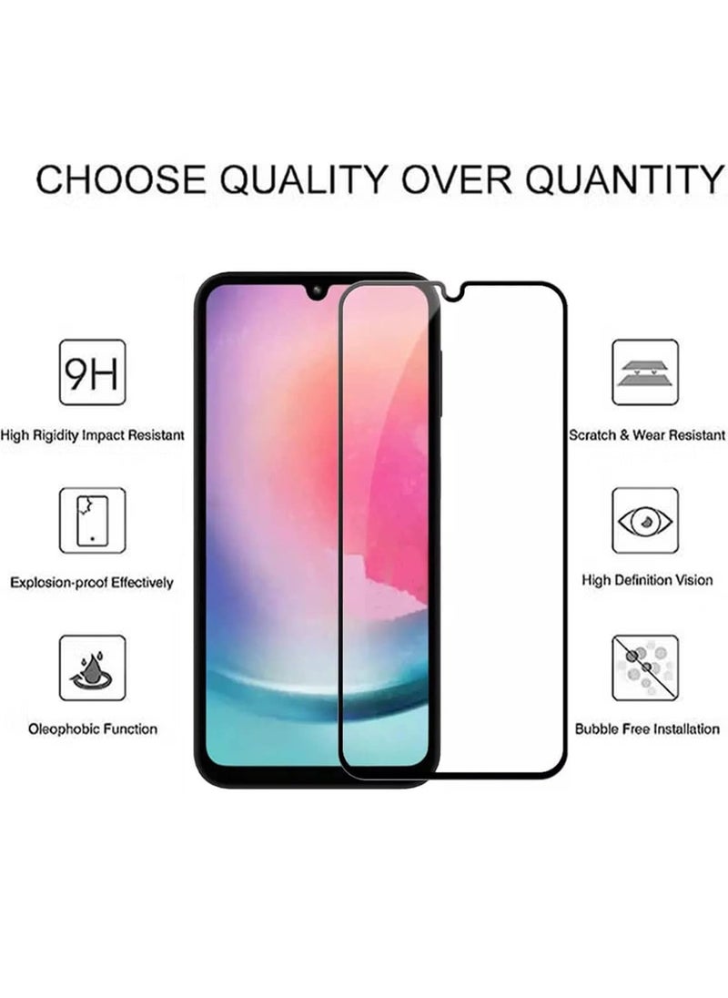 Generic - 2 PCS Samsung A25 5G Tempered Glass Screen Protector With Premium Quality Guard Film With Case Friendly Shockproof Anti-Fingerprints Anti-scratches Anti-drops Anti-oil Accessories Full Body Protection - Image 1