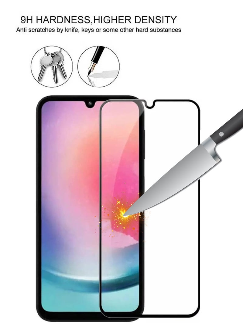 Generic - 2 PCS Samsung A25 5G Tempered Glass Screen Protector With Premium Quality Guard Film With Case Friendly Shockproof Anti-Fingerprints Anti-scratches Anti-drops Anti-oil Accessories Full Body Protection - Image 1
