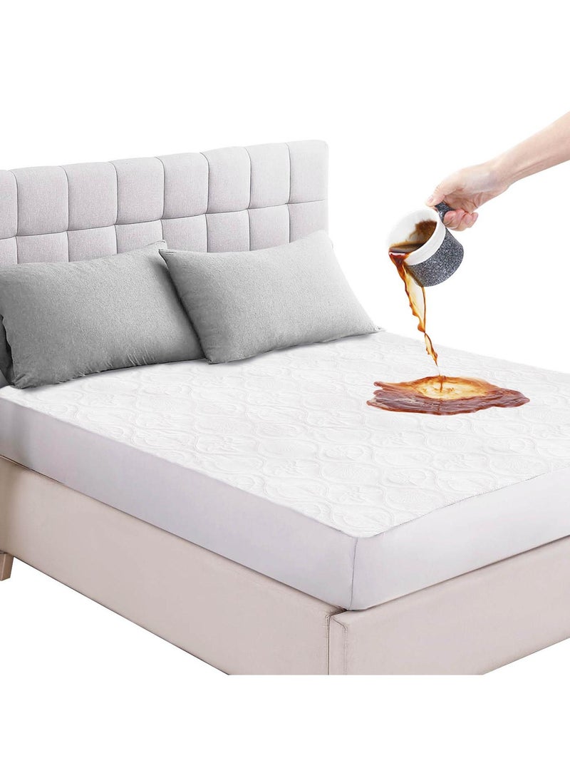 SMILEE Premium Waterproof Mattress Protector, Hypoallergenic and Ultra Soft Breathable, Deep Pocket - Image 1