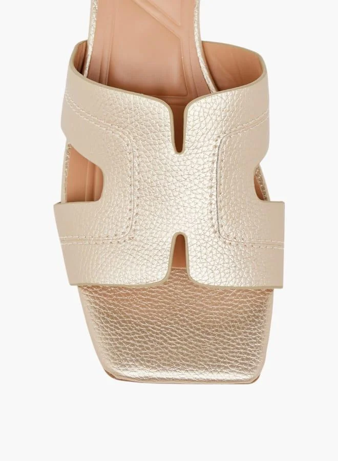 سيليست صنادل نسائية سهلة الارتداء بكعب ويدج وتفاصيل خياطة