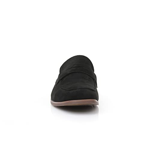 Ferro Aldo Dylan Men's Classic Penny Loafer | Slip-on Dress Shoe in Vegan Suede for Business, Formal & Casual | MFA19671 | in Black Suede, Size 6.5 - Image 3