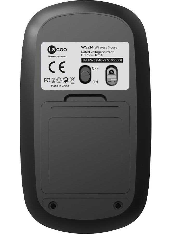 lecoo - WS214 Wireless 1200DPI 3-Button Optical Mouse Gray - Image 1