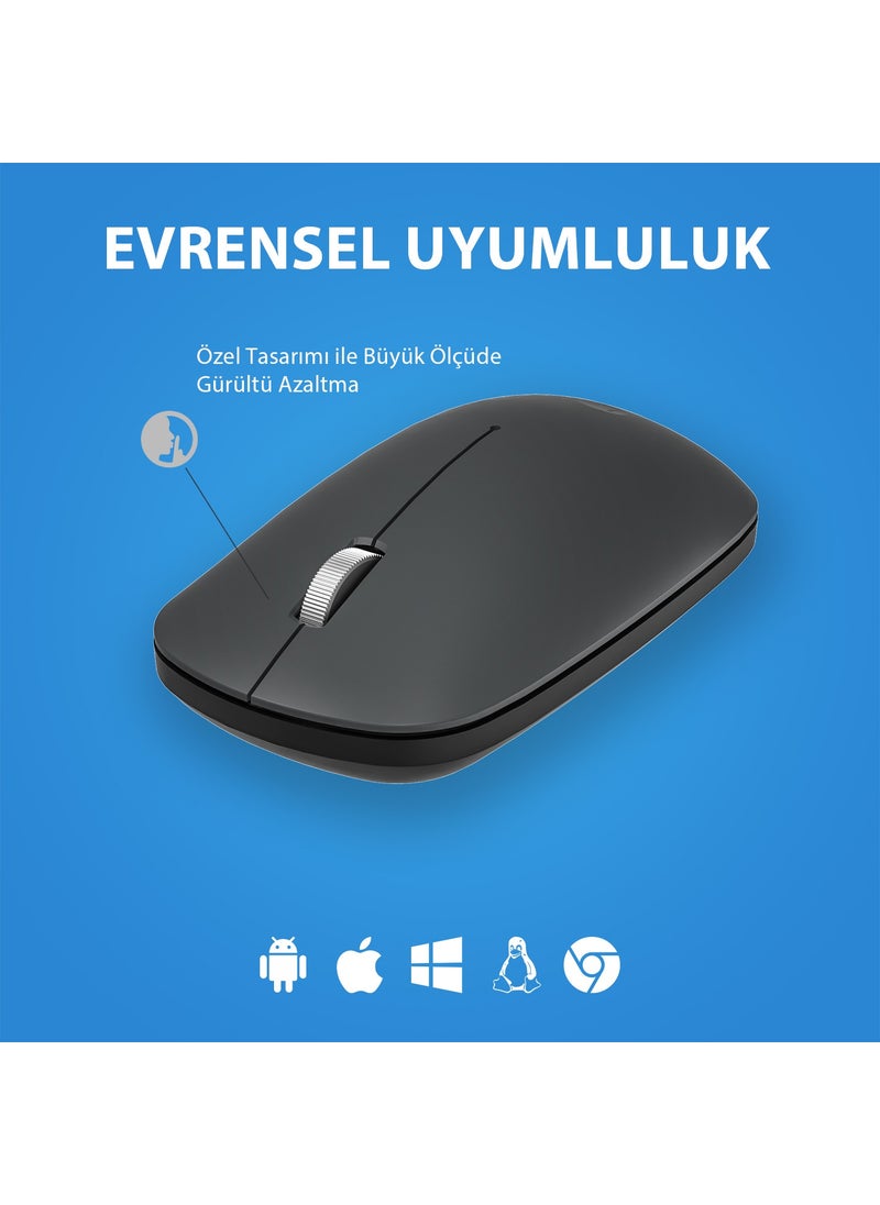 lecoo - WS214 Wireless 1200DPI 3-Button Optical Mouse Gray - Image 1
