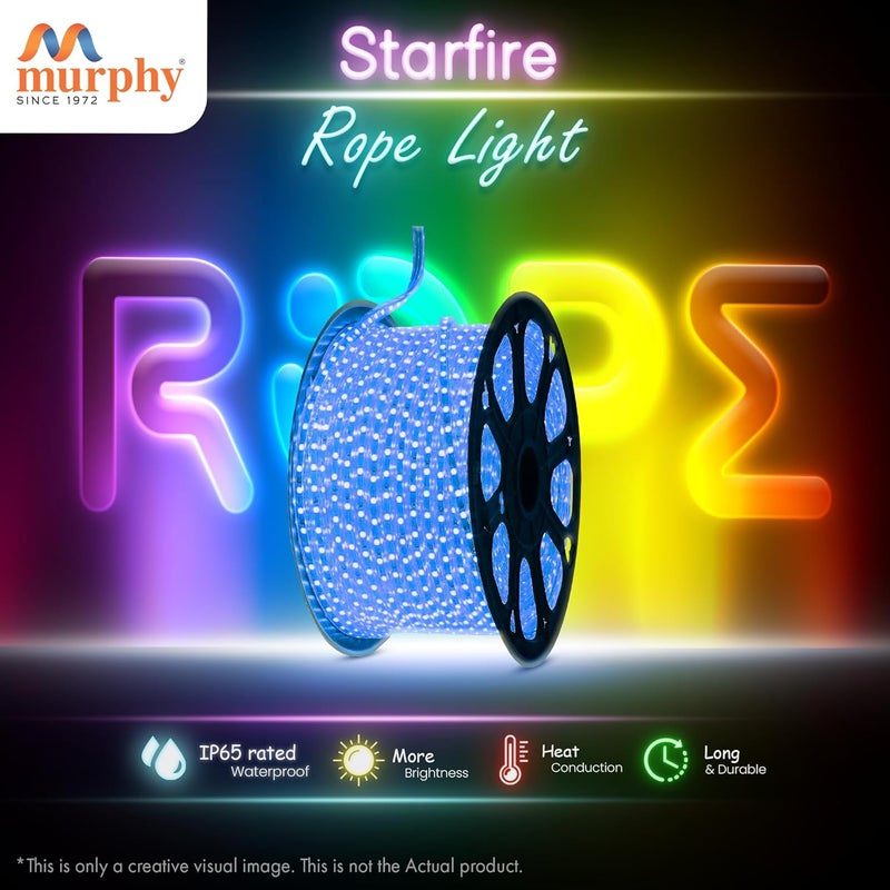MURPHY 2835-120 LED High Lumen Waterproof Indoor Outdoor Home Deorative, Diwali Lights, Rope Pipe Light, Cove Light (120 Led/Mtr) (Blue, 50 Meter) - Image 2