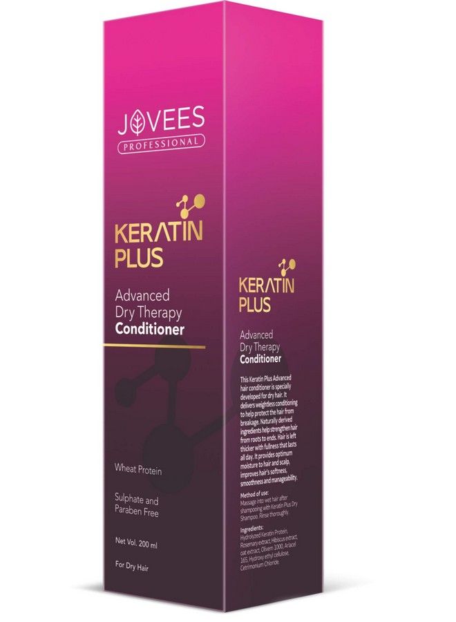 Jovees Professional Keratin Plus Advanced Dry Therapy Conditioner For Dry Hair Wheat Protein 200Ml - Image 1