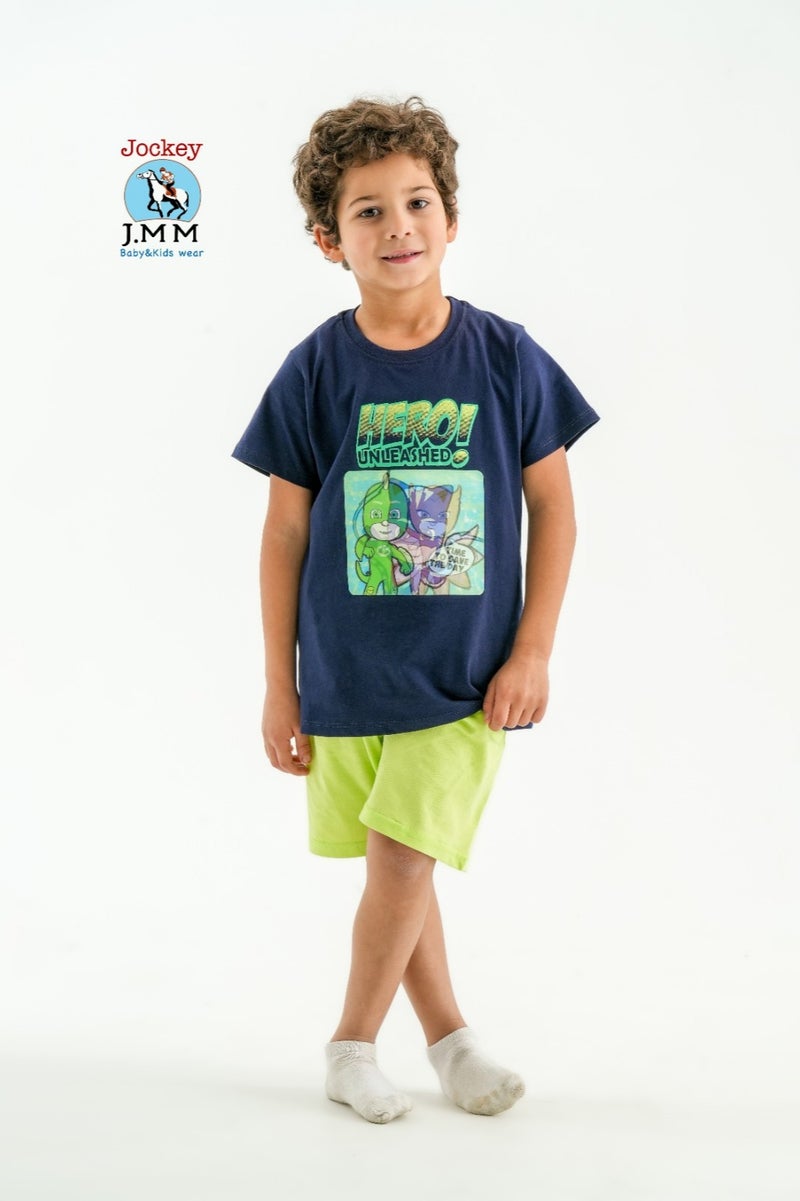 JOCKEY Boy PJ Mask Printed Summer Shorts Set