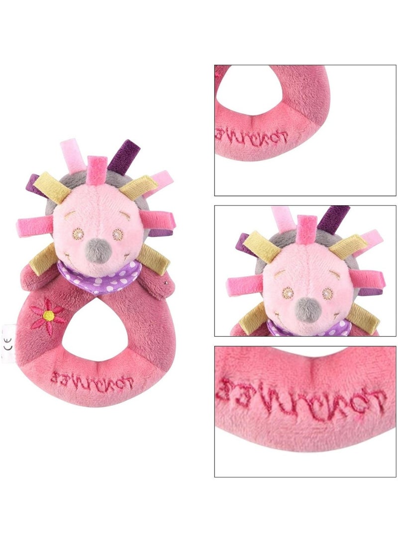 Soft Rattle Toy,Animal Stuffed Kids Rattle Toy - Animals Soft Plush Shaker Toy Built-in Bell Teething Perfect Gifts for Toddler, Newborn Boy, Girl  - Image 2