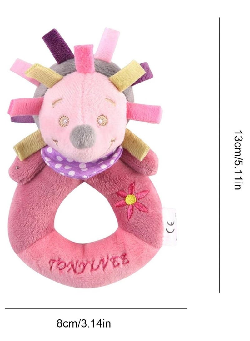 Soft Rattle Toy,Animal Stuffed Kids Rattle Toy - Animals Soft Plush Shaker Toy Built-in Bell Teething Perfect Gifts for Toddler, Newborn Boy, Girl  - Image 4