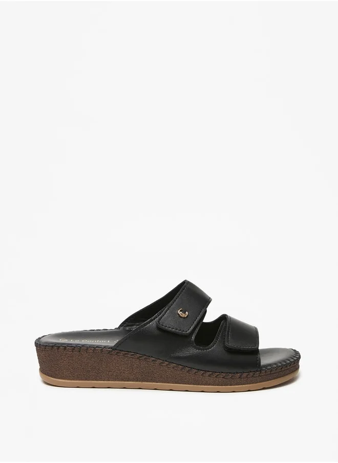 لو كونفورت Women's Solid Slip-On Sandals