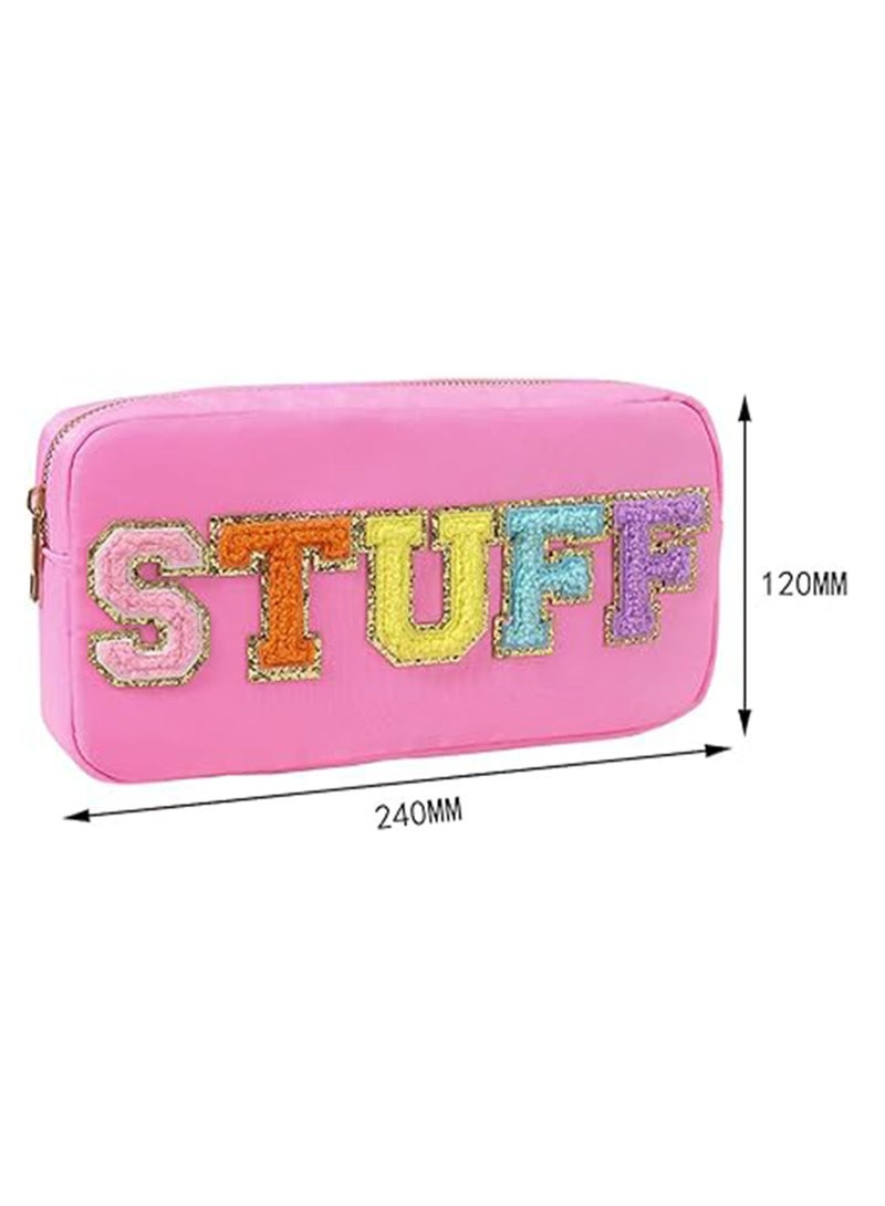 Nylon Material Casual Waterproof Large Capacity Cosmetic Bag Skin Care Storage Bag (pink) - Image 4
