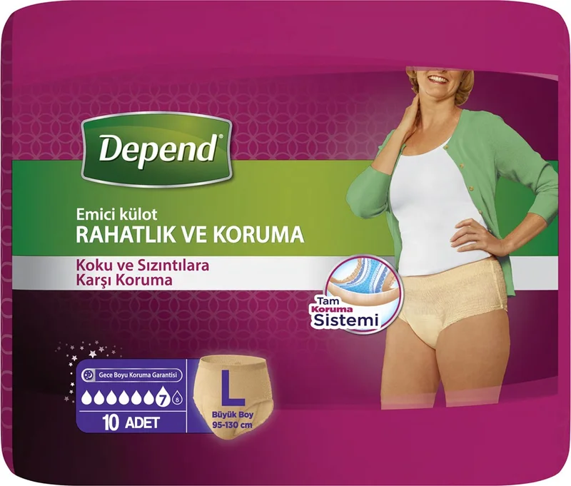 Depend Absorbent Panties Maternity Pad Women L Size 1 Pack 10 Pieces