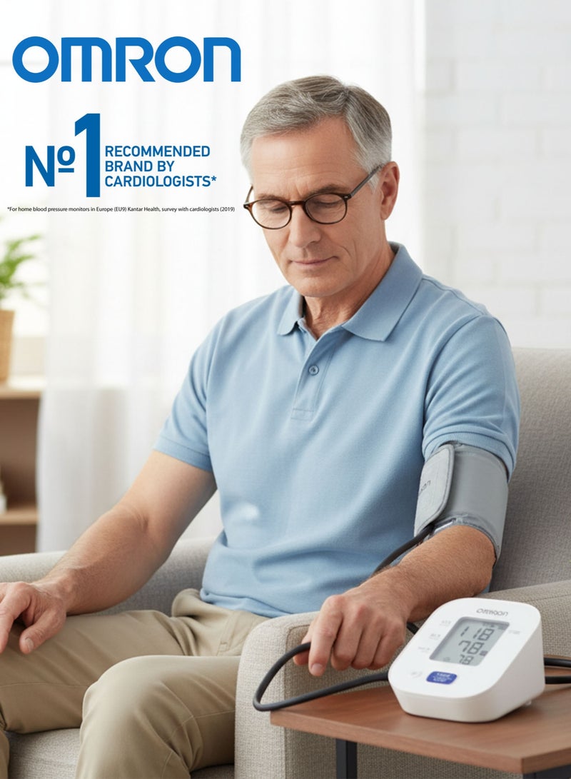 Omron M2 Plus Upper Arm Blood Pressure Monitor New Version Clinically Validated Digital BP Machine with Intellisense™ Technology, Irregular Heartbeat Detection, Body Movement Indicator, 30 Memory Storage, Medium Cuff 22–32 cm, Home Use - Image 4
