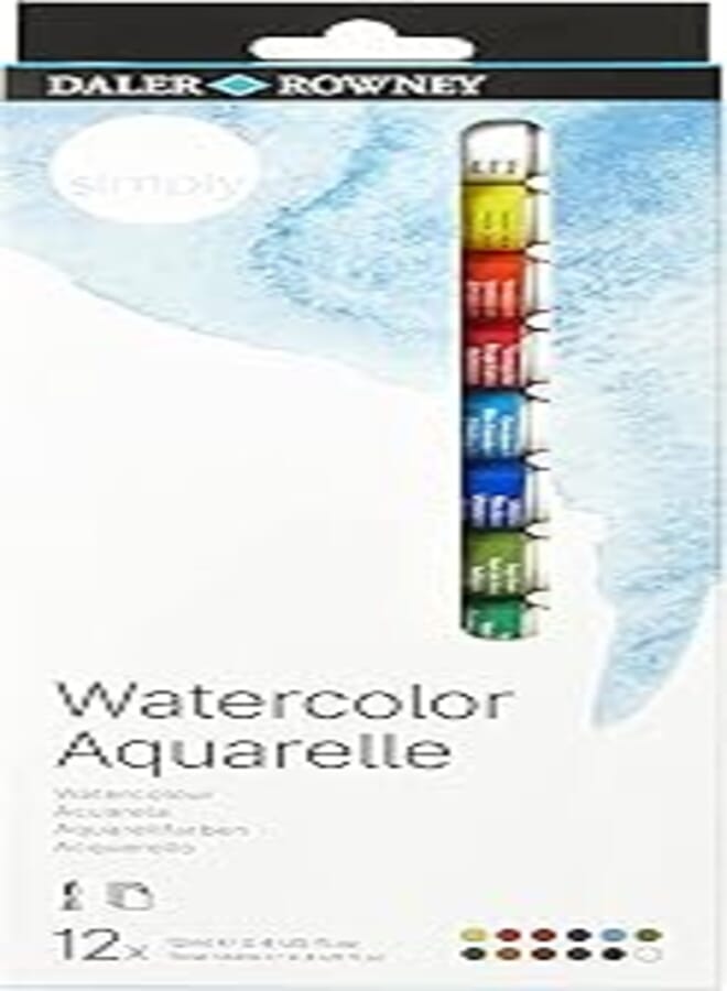 Daler Rowney Simply...box 12x12ml Watercolour Paints